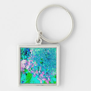 Porte-clés Élégant Limelight rose et bleu Hydrangea