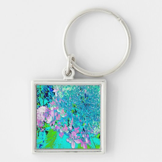 Porte-clés Élégant Limelight rose et bleu Hydrangea (Devant)