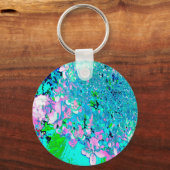 Porte-clés Élégant Limelight rose et bleu Hydrangea (Recto)
