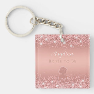 Porte-clés Élégant Luxe Rose Gold Shimmer Enterrement de Vie 