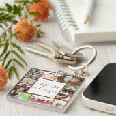 Porte-clés Elegant Maman We Love You Photo Collage (Devant Droit)