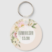 Porte-clés Élégant Mariage Bible Verse Genèse Frontière Flora (Verso)