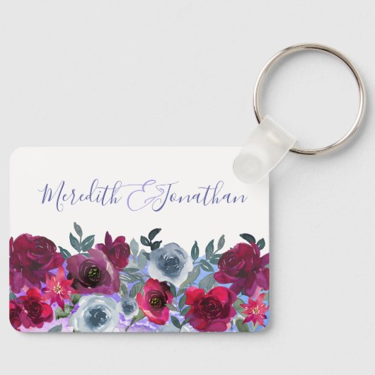 Porte-clés Élégant Mariage bleu bleu bleu bleu bleu bleu Bour (Recto)