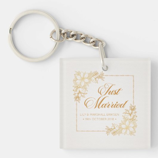 Porte-clés Élégant Mariage marié| Porte - clé (Devant)