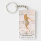 Porte-clés Elegant Memorial Photo | Funeral Favor Poem Memory (Devant)