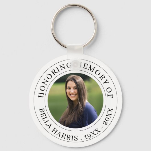 Porte-clés Elegant Memorial Photo Keepsake (Recto)