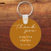 Porte-clés Elégant minimal Tiger's Eye Mariage moderne (Recto)