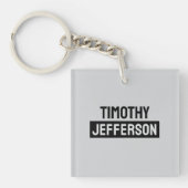 Porte-clés Elegant Modern Minimalist Own Name (Devant)