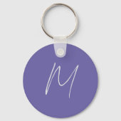 Porte-clés Élégant Moderne Monogramme de Nom Propre (Recto)
