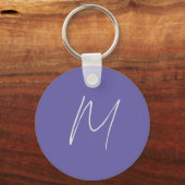 Porte-clés Élégant Moderne Monogramme de Nom Propre (Recto)