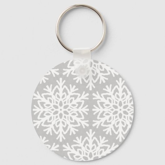 Porte-clés Élégant Motif de flocon de neige (Recto)