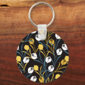 Porte-clés Élégant motif floral de Tulipe (Verso)