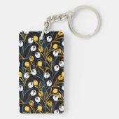 Porte-clés Élégant motif floral de Tulipe (Dos)