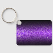Porte-clés Élégant noir Ombre Violet Faux Parties scintillant (Verso)