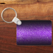 Porte-clés Élégant noir Ombre Violet Faux Parties scintillant (Verso)
