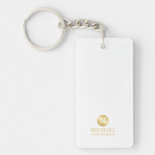 Porte-clés Élégant Or Personnalisé Groomsmen