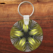 Porte-clés Élégant or Silver Kaleidoscope Star de Noël (Recto)