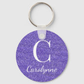 Porte-clés Élégant Parties scintillant à étincelle violette M (Recto)