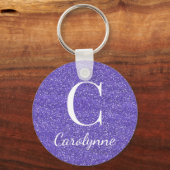 Porte-clés Élégant Parties scintillant à étincelle violette M (Recto)