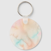 Porte-clés Elegant Pastel Watercolor | Soft Blush & Aqua (Verso)