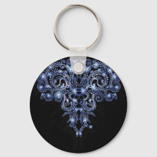 Porte-clés Élégant Porte - clé bleu scintillant