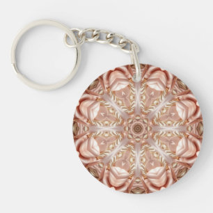 Porte-clés Élégant Porte - clé floral de Pêche Orange