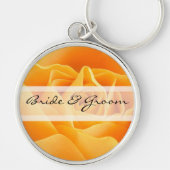 Porte-clés Élégant Porte - clé Mariage Rose orange (Devant)