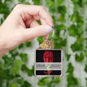 Porte-clés Élégant Porte - clé Mariage Rose rouge (main)