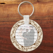 Porte-clés Élégant Porte - clé rond papillon (Recto)