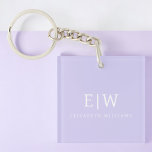 Porte-clés Élégant professionnel simple Monogramme minimalist<br><div class="desc">Découvrez notre Elegant Professional Simple Monogram Minimalist Collection : Elevez votre style avec une sophistication intemporelle et une élégance sobre. Réalisée avec une attention minutieuse aux détails, cette collection présente des designs minimalistes ornés de votre monogramme personnalisé. Chaque pièce respire le professionnalisme et le raffinement, parfait pour faire une impression...</div>