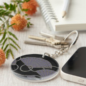 Porte-clés Elegant Purple Fan (Devant droit)