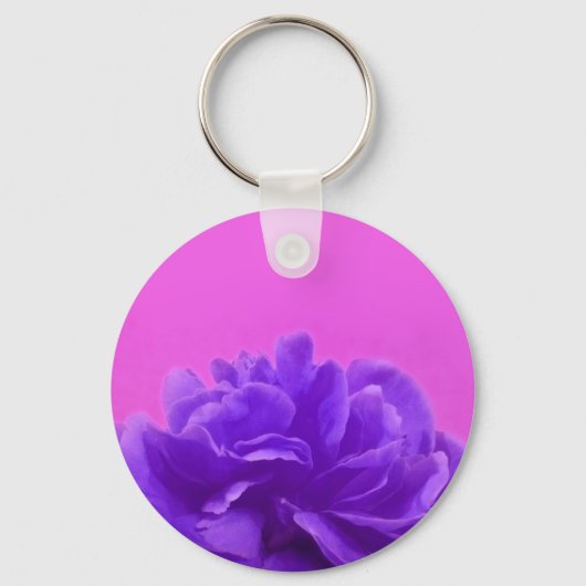 Porte-clés Elegant Purple Raspberry Floral (Recto)