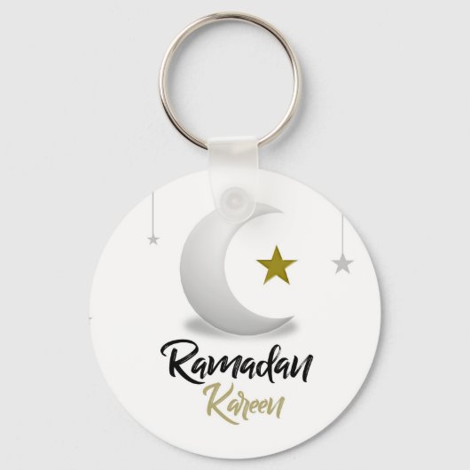 Porte-clés Elégant Ramadan Kareem Croissant Design Art Islami (Recto)