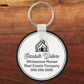 Porte-clés Elegant Real Estate Company Customized Realtor (Verso)