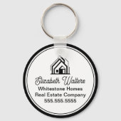 Porte-clés Elegant Real Estate Company Customized Realtor (Verso)