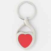 Porte-clés Elegant Red Twisted Heart Keychain for EverydayUse (Devant)