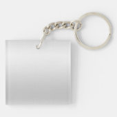 Porte-clés Élégant Rose chic Monogramme blanc (Dos)