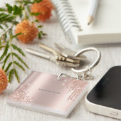 Porte-clés Élégant rose doré (Devant Droit)