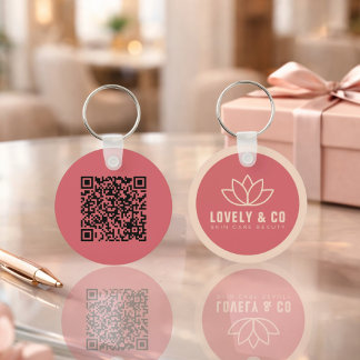 Porte-clés Elegant Rose & Ivory Salon Business Promotional