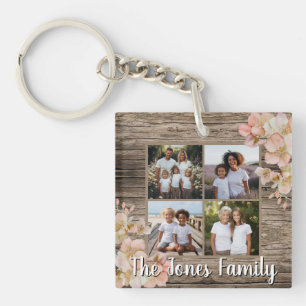 Porte-clés Elégant rustique floral 4 modèle photo