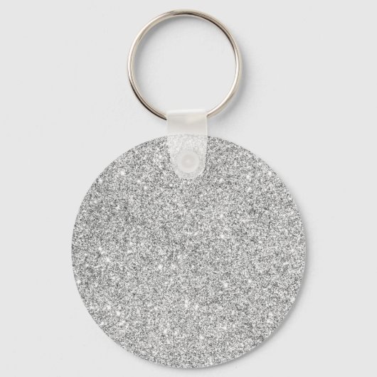 Porte-clés Elegant Silver Glitter (Recto)