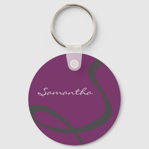 Porte-clés élégant simple moderne chic tendance monogramme vi