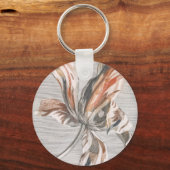 Porte-clés Elegant Striped Tulip Antique Flower Etching (Verso)