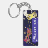 Porte-clés Élégant Sweet 16 Masquerade Masques Porte - clé (Devant gauche)