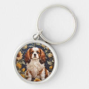 Porte-clés Élégant tournesol Cavalier King Charles Spaniel
