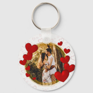 Porte-clés Élégant Valentines, Amour, Anniversaire Coeur Roug