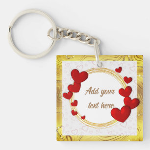 Porte-clés Élégant Valentines, Amour, Mariage d'anniversaire