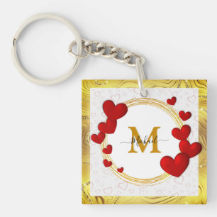 Porte-clés Élégant Valentines, Amour, Mariage d'anniversaire