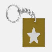 Porte-clés Élégant vert de la jungle avec WhiteStar (Devant gauche)