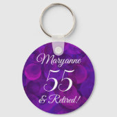 Porte-clés Élégant Violet 55 & Retraite (Recto)